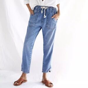 Pilcro Drawstring Cropped Denim Pants